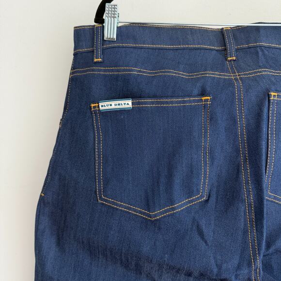 Blue Delta Tom James Jeans Mens 36x36 Denim Stretch Custom Hand Made in USA - Picture 6 of 13